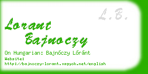 lorant bajnoczy business card