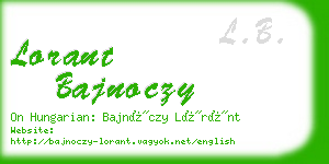 lorant bajnoczy business card